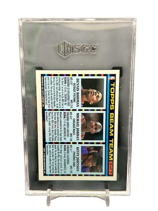 1992-93 Topps Johnson, Jordan, Rodman Beam Team, SGC 9