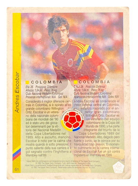 1994 World Cup USA Andrés Escobar