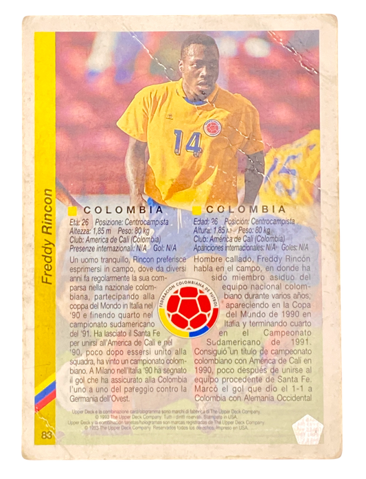 1994 World Cup USA Freddy Rincon