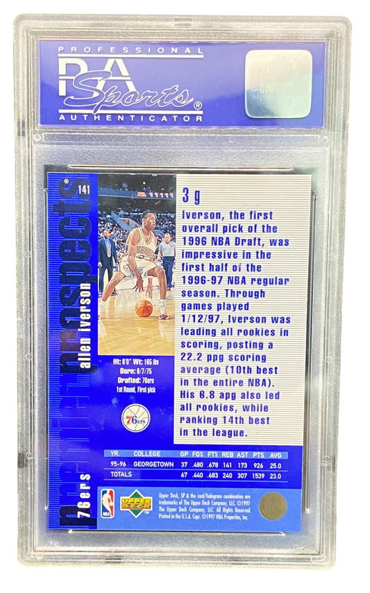 1996-97 Premier Prospects Allen Iverson PSA 9
