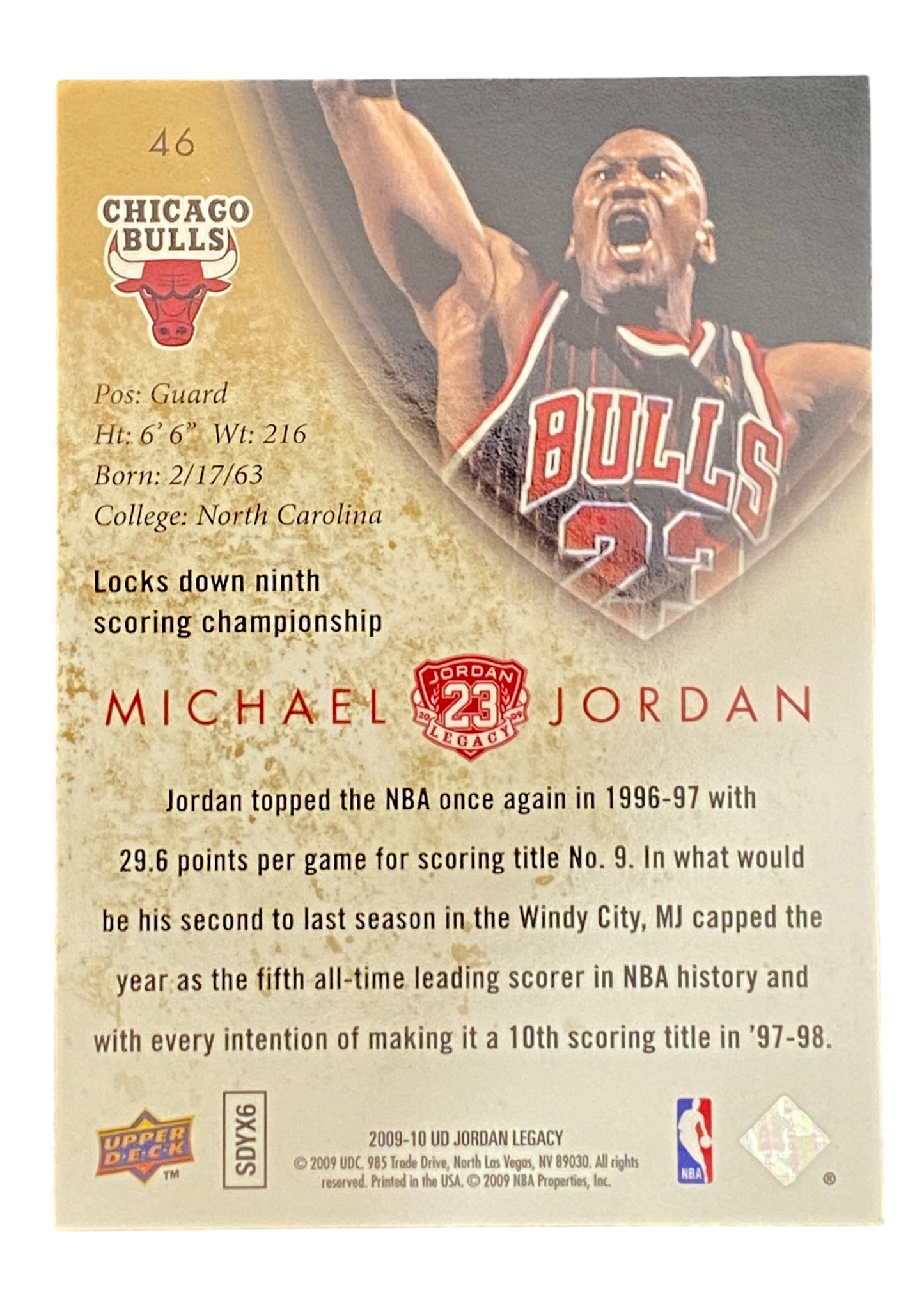 2009-10 Upper Deck UD Jordan Legacy, Michael Jordan