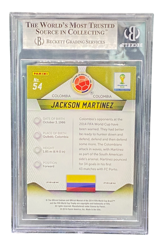 2014 Panini Prizm FIFA World Cup Jackson Martinez, BGS 8.5