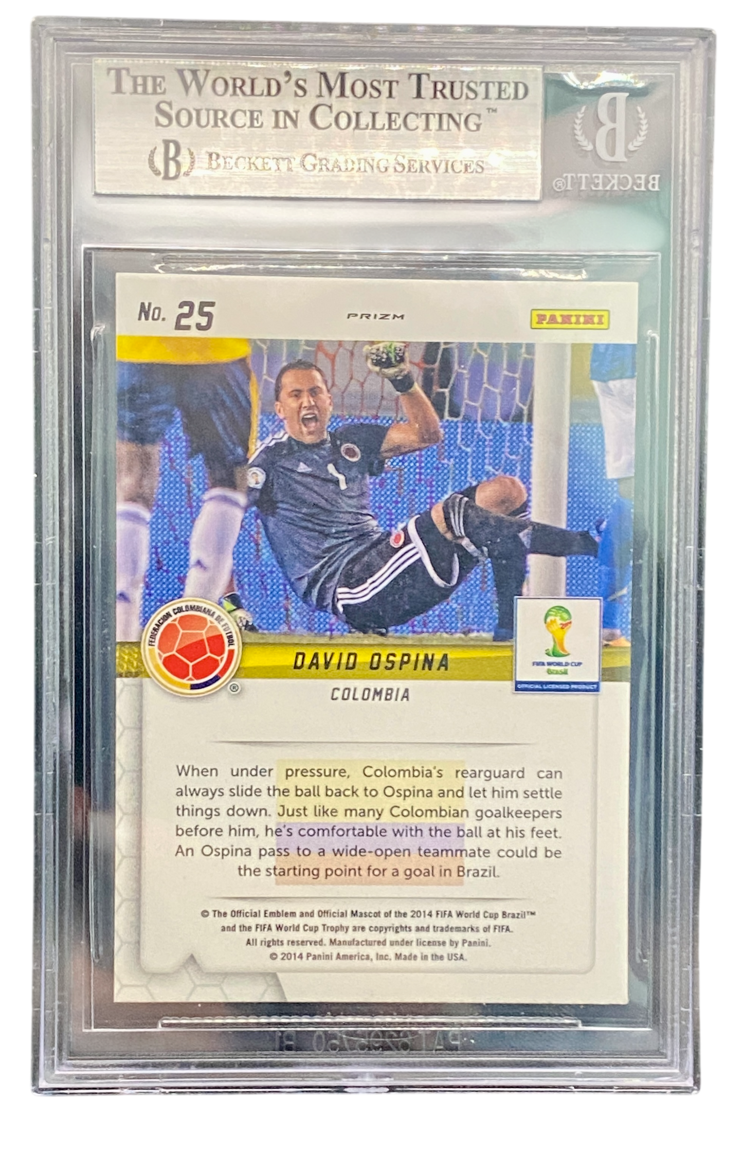 2014 Panini Prizm World Cup David Ospina BGS 9