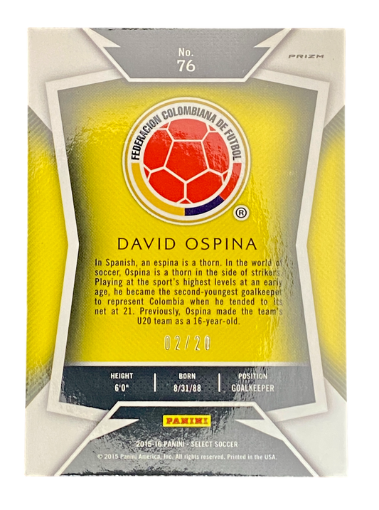 2015-16 Panini Select David Ospina, 2/20