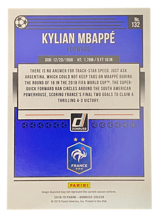 2018-19 Panini Donruss Kylian Mbappé France
