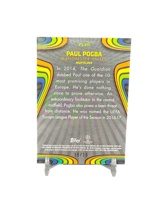 2018 Topps Chrome UEFA Paul Pogba 10-10