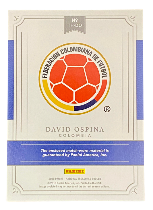2018 Panini National Treasures, David Ospina, 09/35, Match Worn Patch