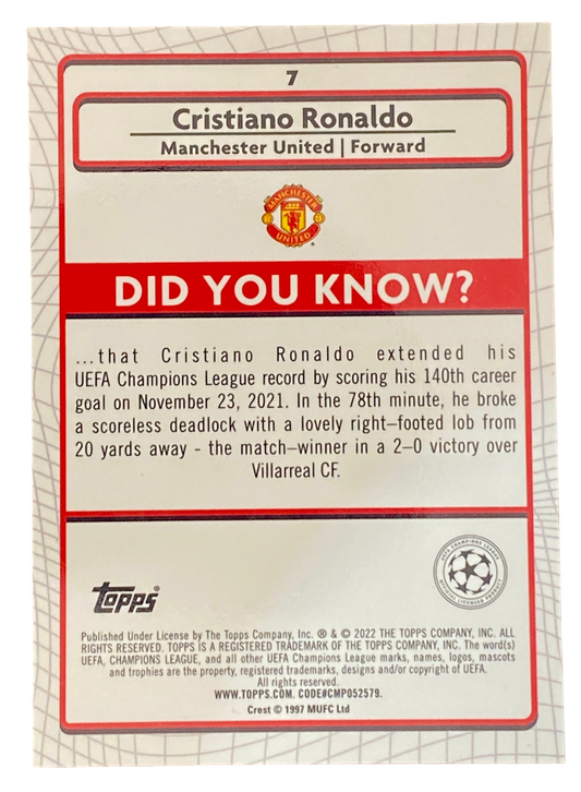 2022 Topps Merlin Cristiano Ronaldo, Manchester United
