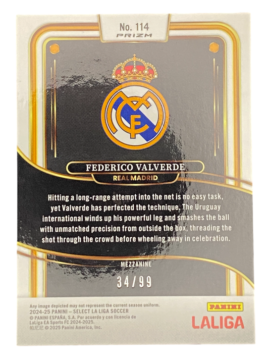 2024-25 Panini Select La Liga Federico Valverde 34/99