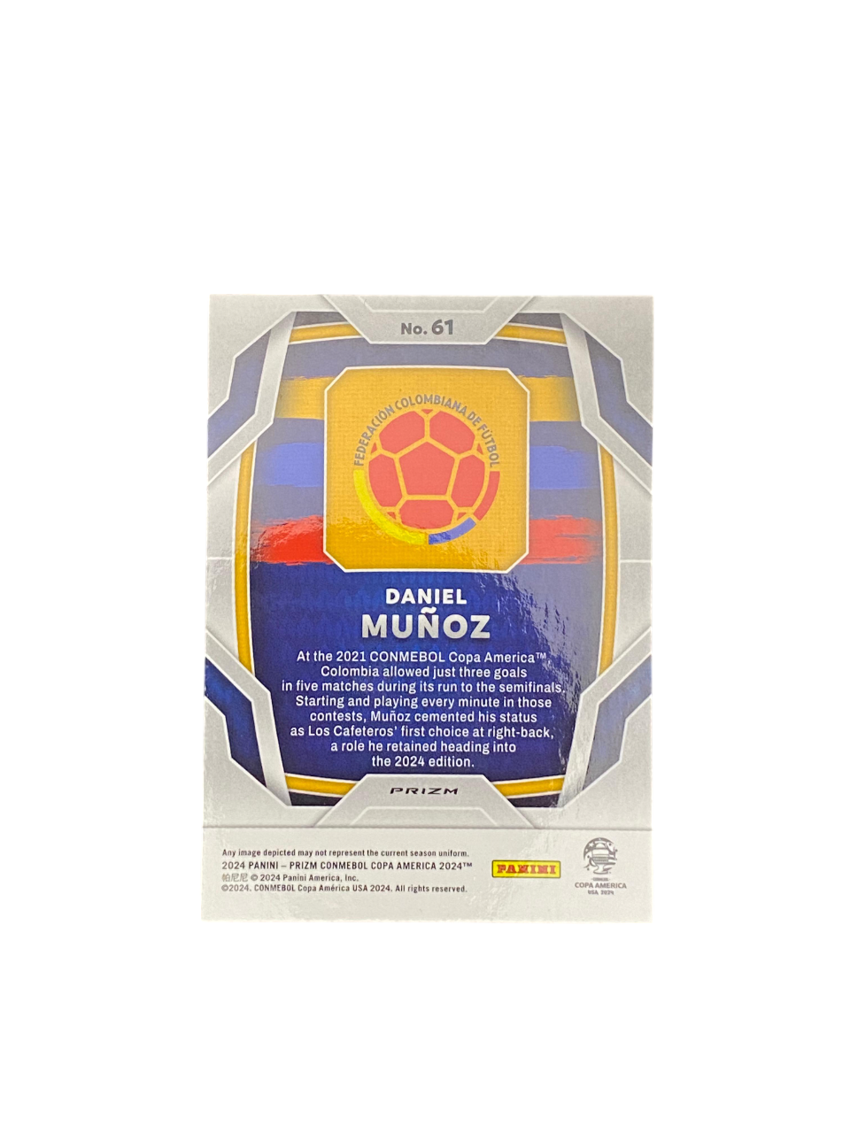 2024 Panini Prizm Conmebol Copa America Daniel Muñoz Zebra