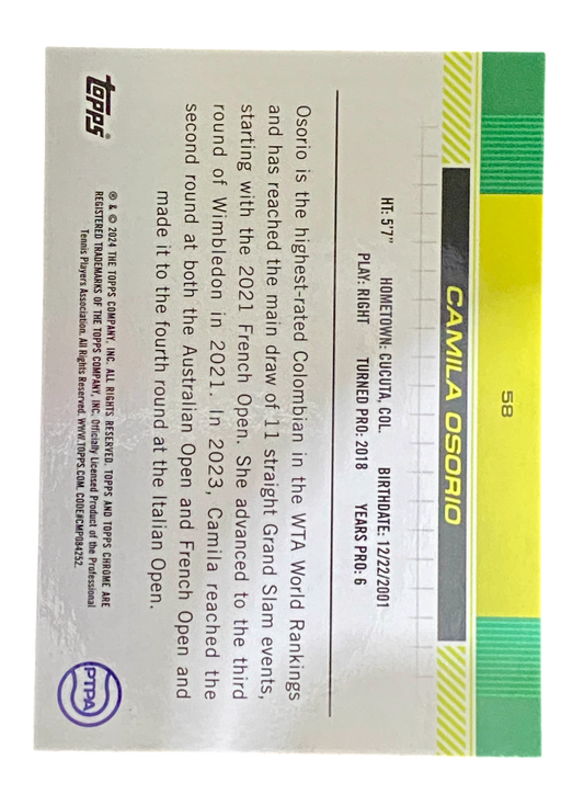 2024 Topps Tenis Camila Osorio 90/125