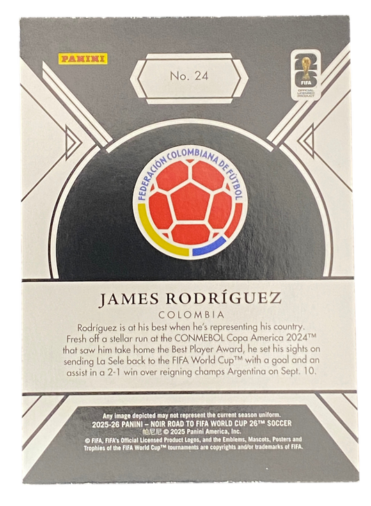 2025-26 Panini Noir Road to FIFA James Rodríguez, 03/49