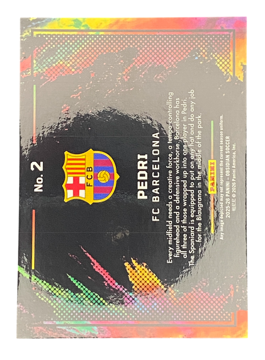 2025-26 Panini Obsidian Soccer Colorblast Pedri