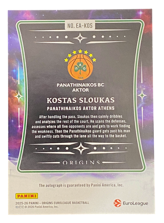 2025-26 Panini Origins EuroLeague Kostas Sloukas, Autograph, 3/10