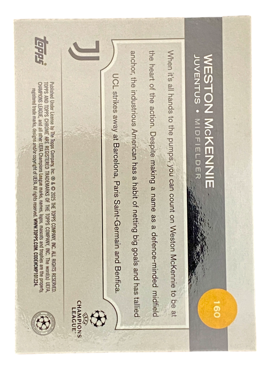 2025 Topps Chorme UCC Weston Mckennie 64/150