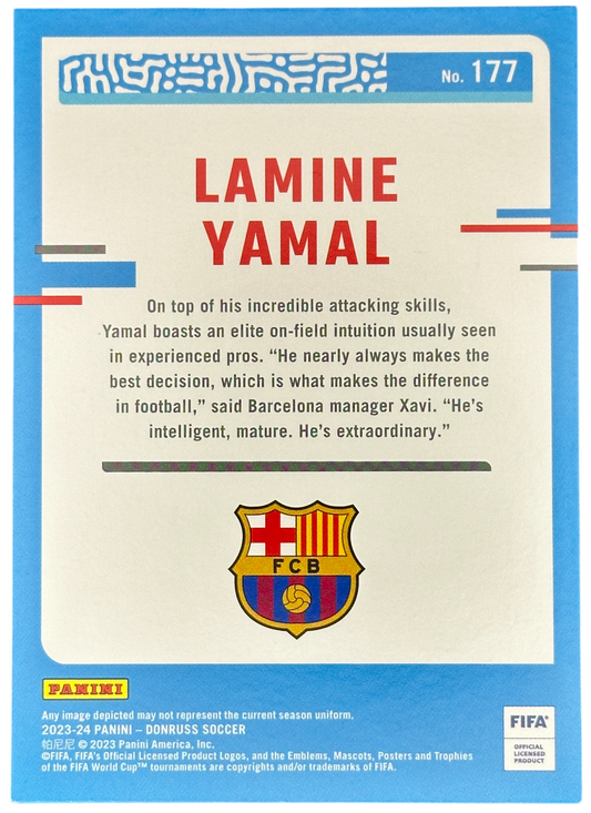 2023-24 Panini Donruss Soccer Lamine Yamal Rated Rookie