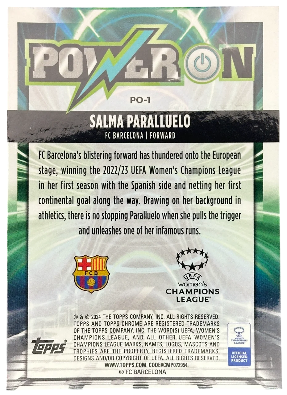 2024 Topps Chrome Womens UEFA Champions League Salma Paralluelo Power On
