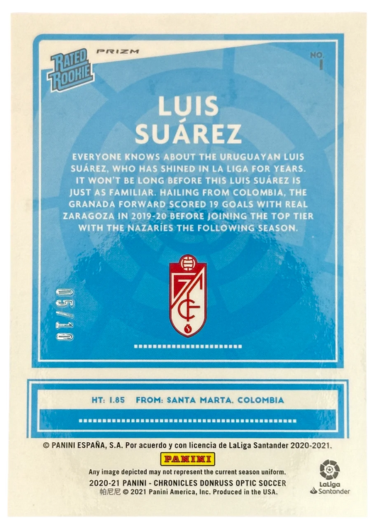 2020-21 Panini Donruss Optic Luis Suarez Gold 05/10