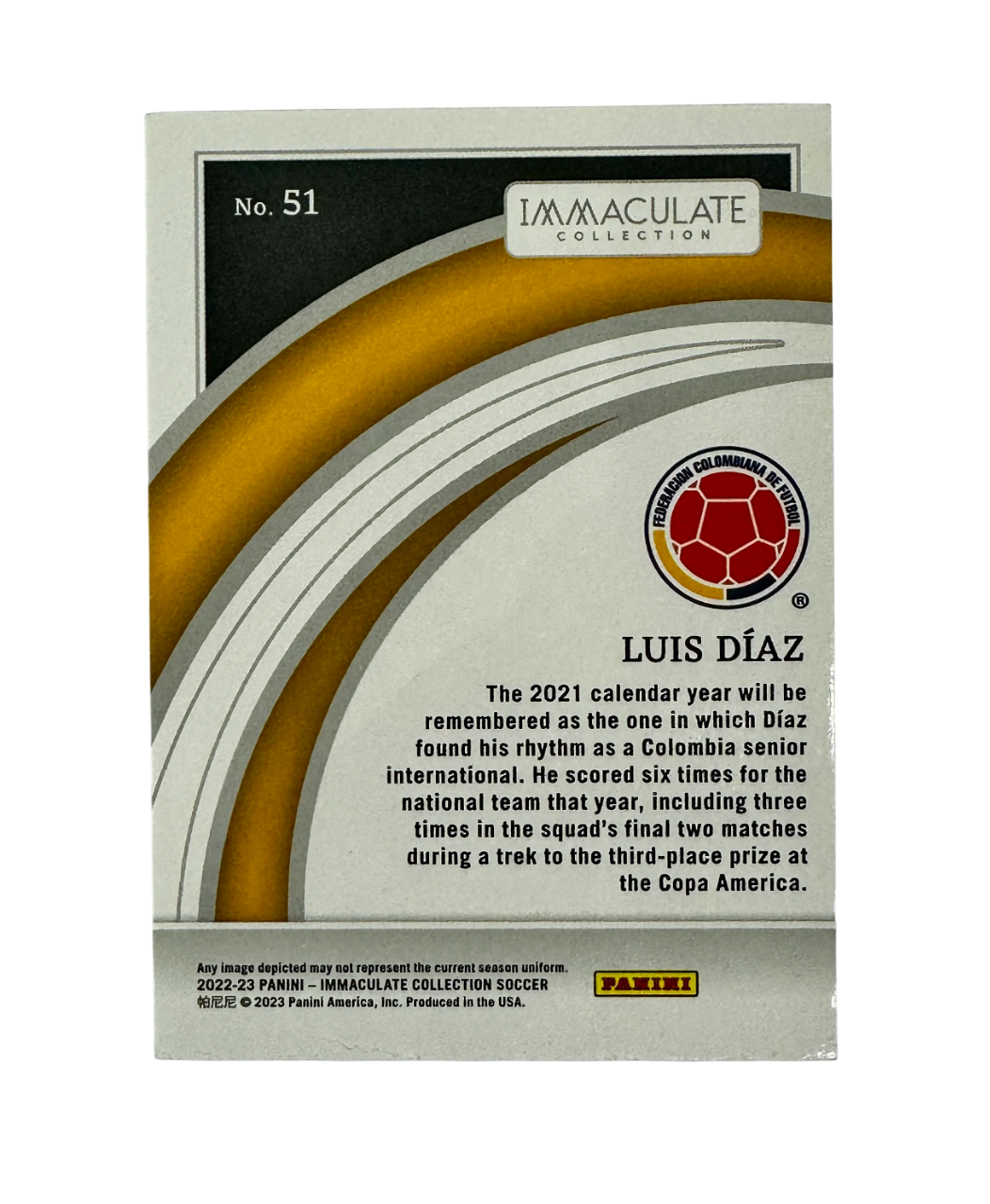 2022-23 Luis Diaz Panini Immaculate 4-8