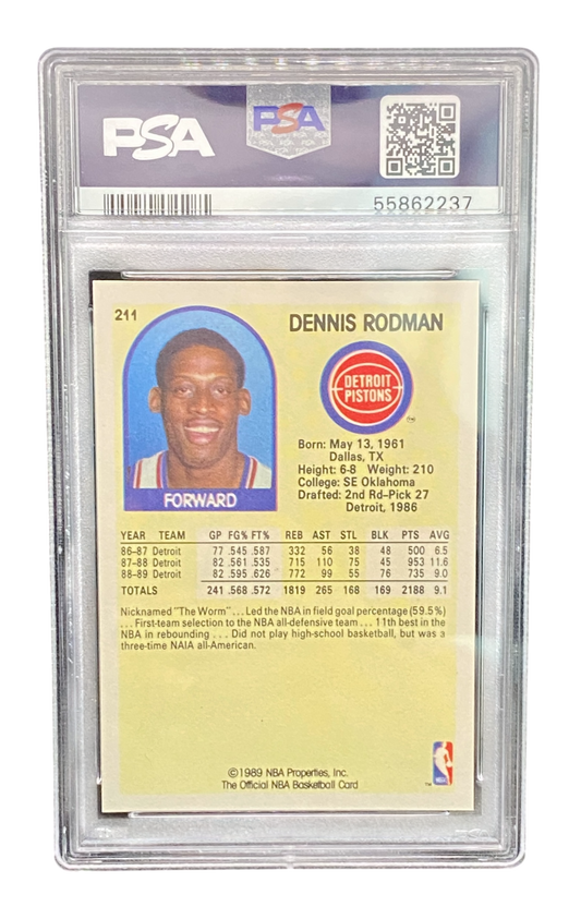 1991 Hoops Dennis Rodman, PSA 9