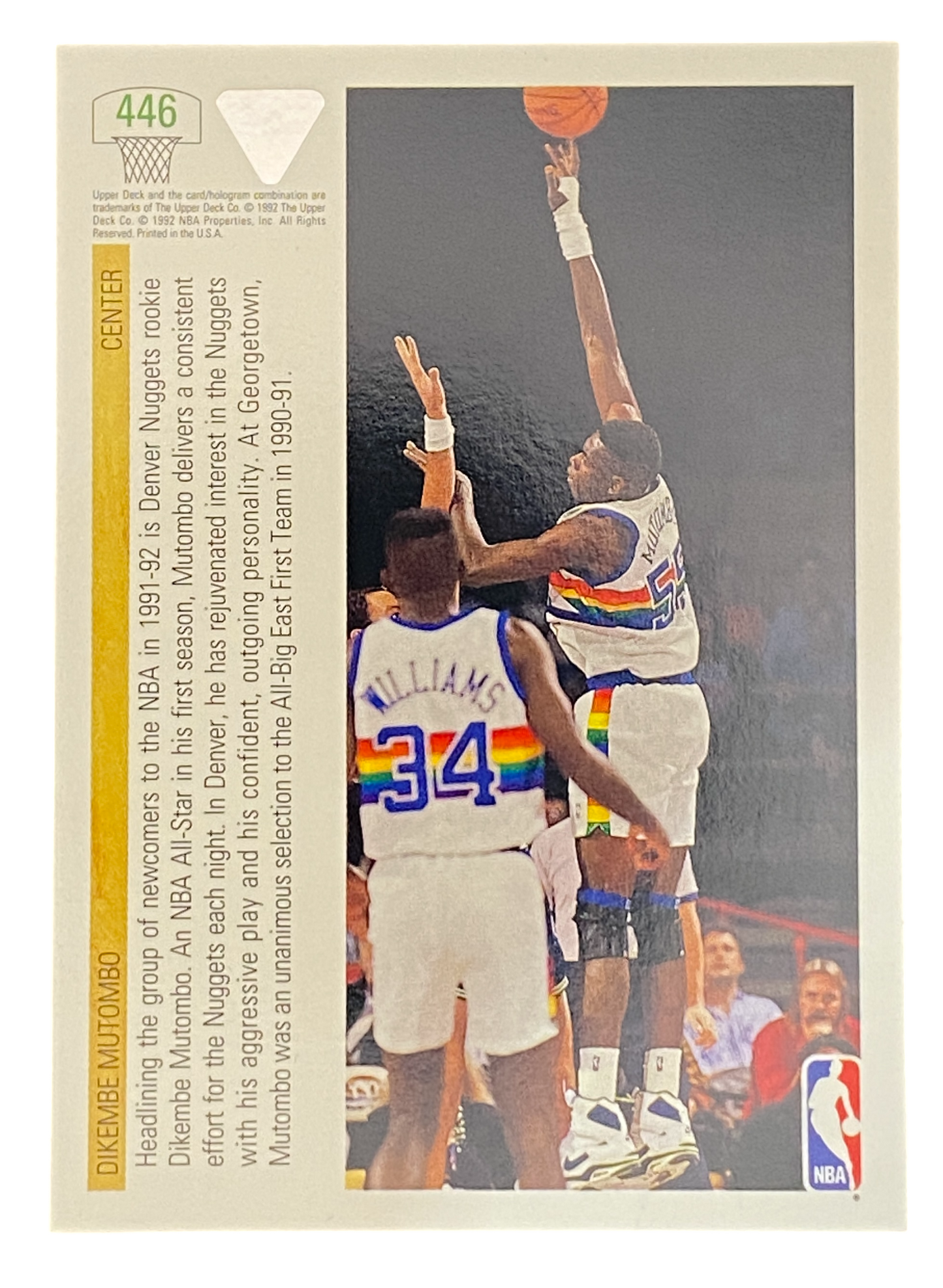 1992 Upper Deck NBA Top Prospects Dikembe Mutombo