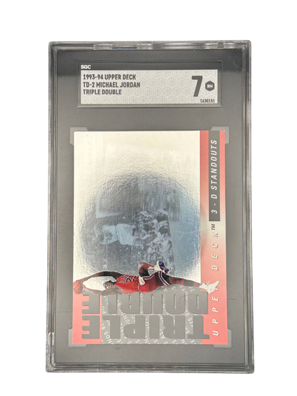 1993-94 Upper Deck TD-2 Michael Jordan, Triple Double, SGC 7