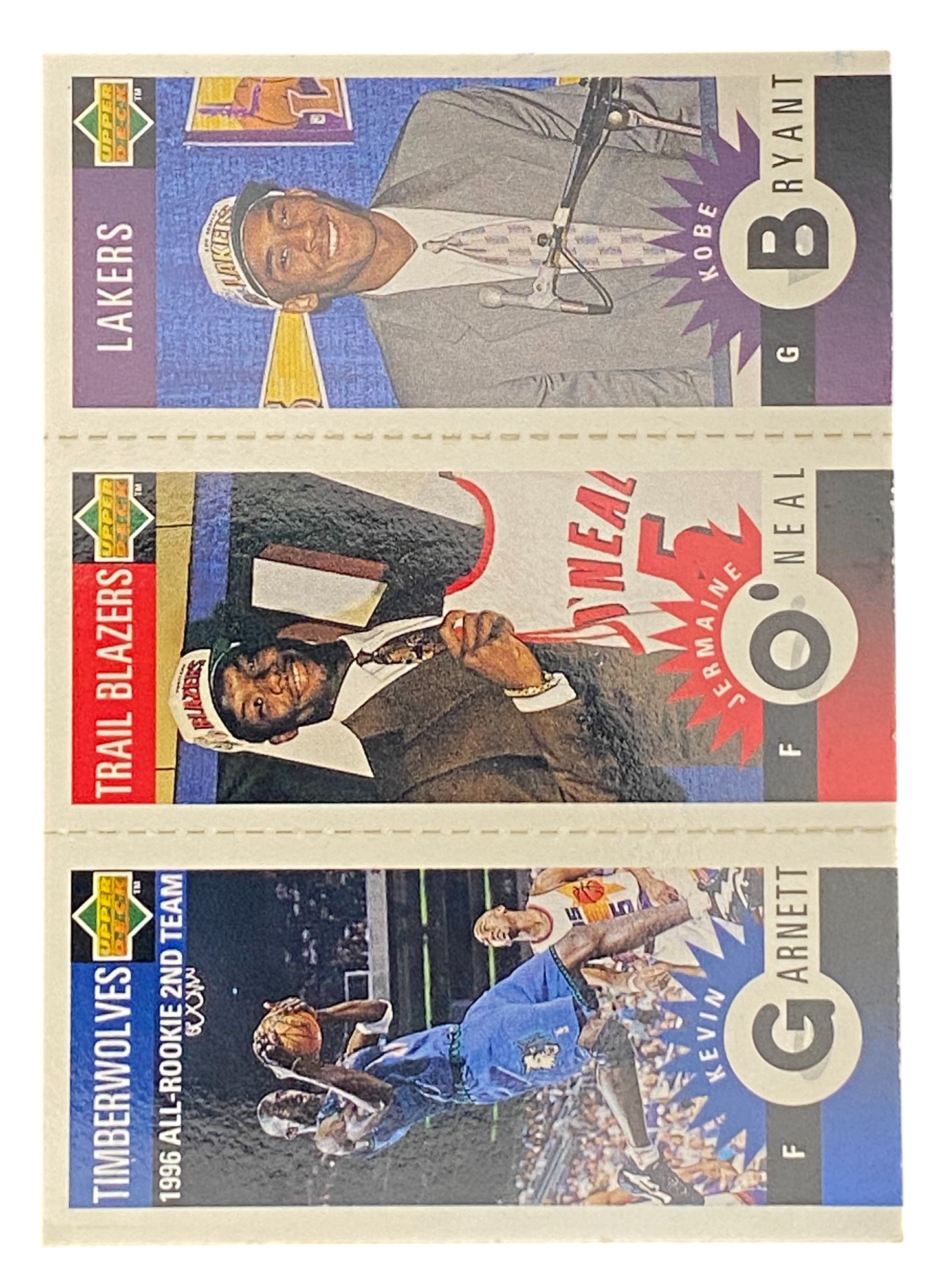 1996 Upper Deck Collector´s Choice Kobe Bryant, Jermaine O´neal, Kevin Garnett