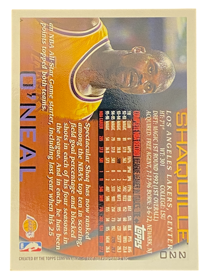 1996 Topps Basketball Shaquille O´neal, RC