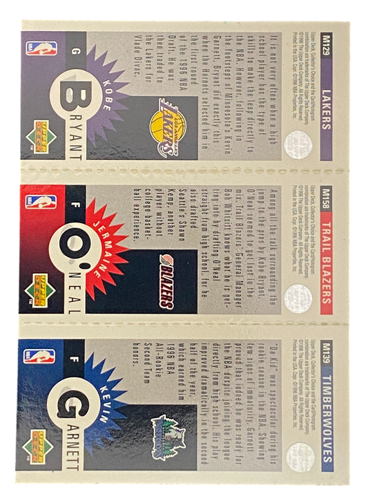 1996 Upper Deck Collector´s Choice Kobe Bryant, Jermaine O´neal, Kevin Garnett