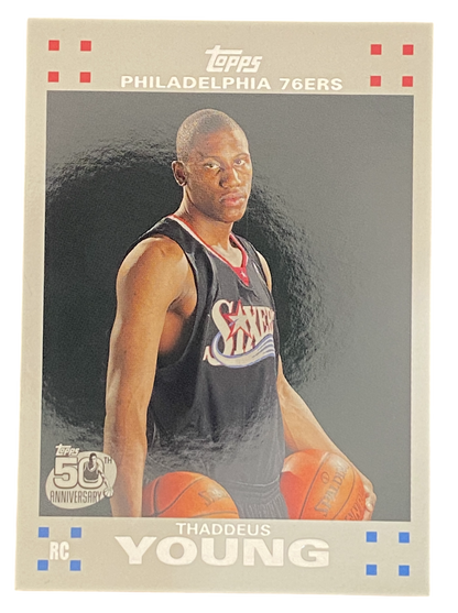 2007 Topps Basketball Thaddeus Young 50th Anniversary, Rookie Card