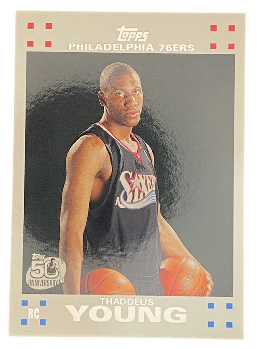 2007 Topps Basketball Thaddeus Young 50th Anniversary, Rookie Card