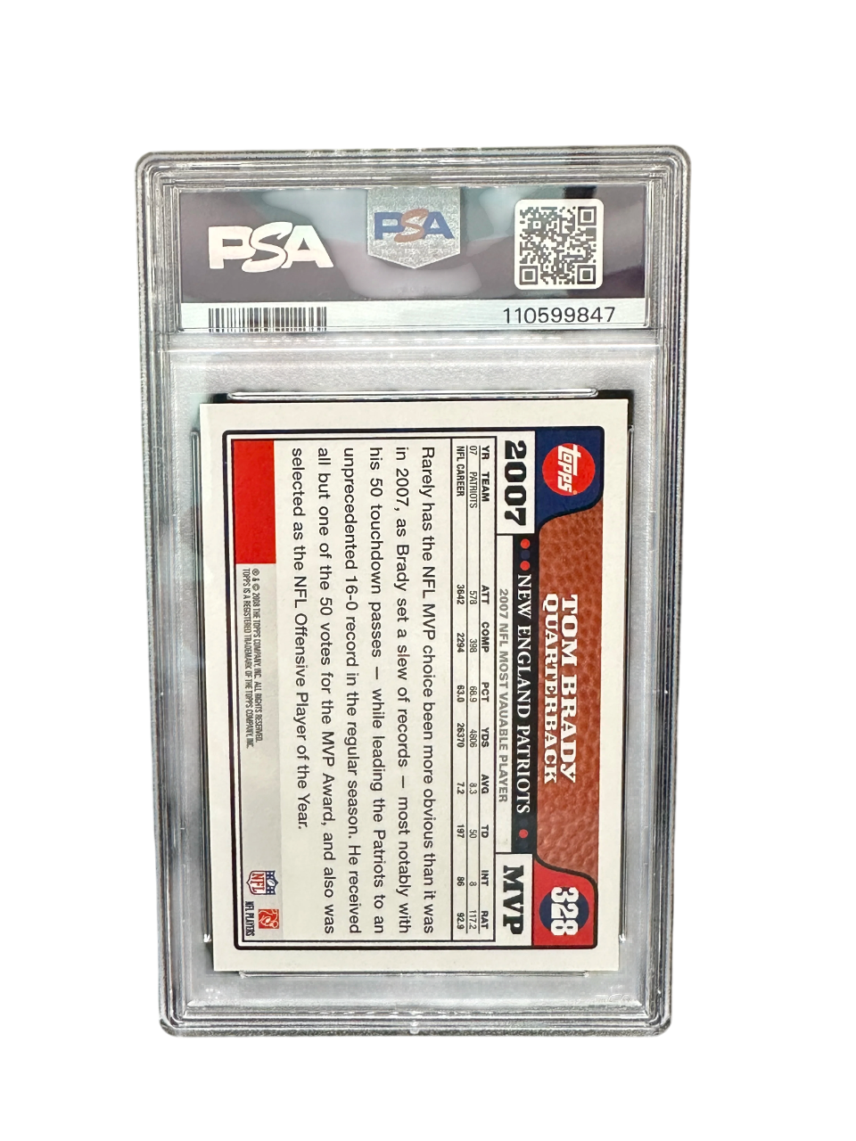 2008 Topps Tom Brady PSA 7