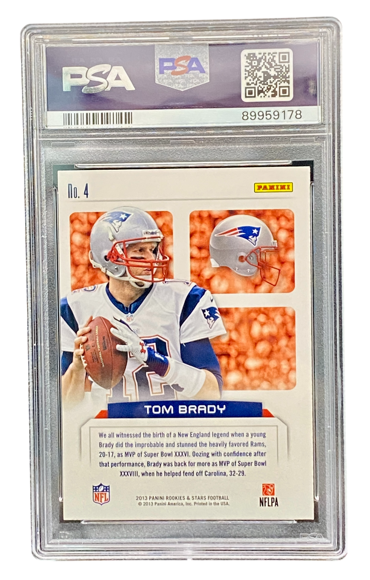 2013 Panini R & S Tom Brady Touchdown Club, PSA 8