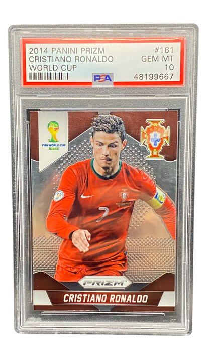 2014 Panini Prizm FIFA World Cup Cristiano Ronaldo, PSA 10