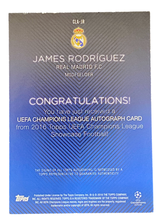 2015-16 Topps UEFA Champions League Showcase Autographs James Rodriguez