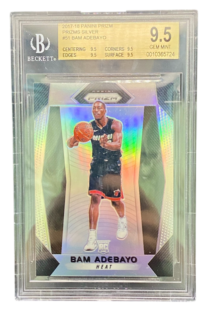 2017-18 Panini Prizm Prizms Silver Bam Adebayo BGS 9.5