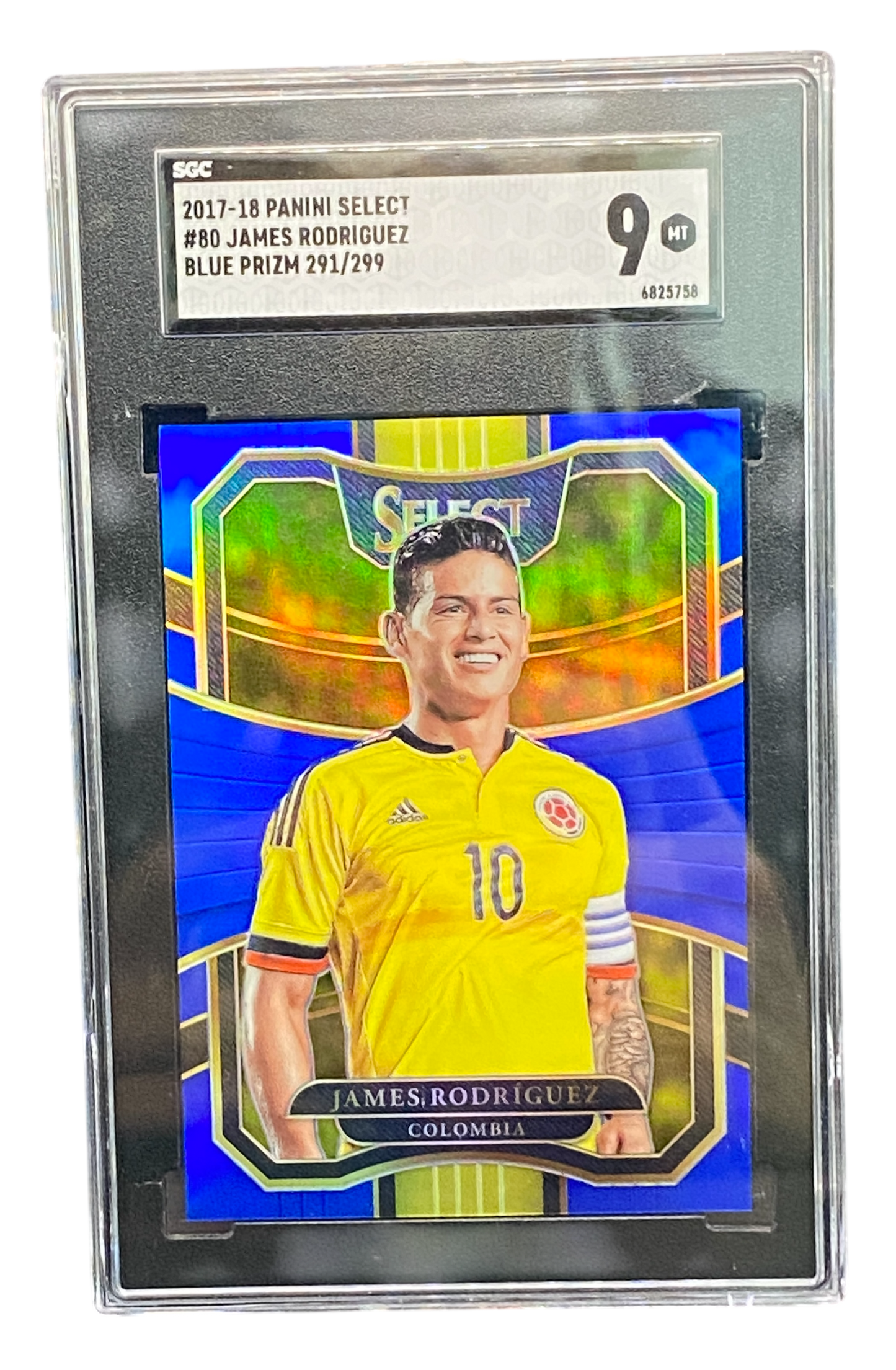 2017-18 Panini Select James Rodríguez Blue Prizm 291/299, SGC 9