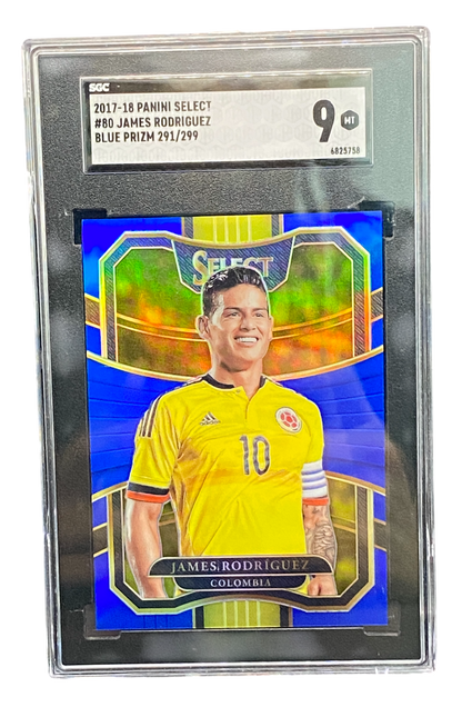 2017-18 Panini Select James Rodríguez Blue Prizm 291/299, SGC 9