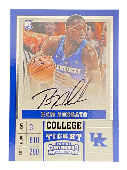 2017 Panini Contenders Draft Picks Bam Adebayo RC Autograph