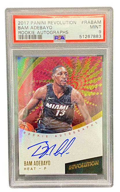 2017 Panini Revolution Bam Adebayo Rookie Autographs PSA 9