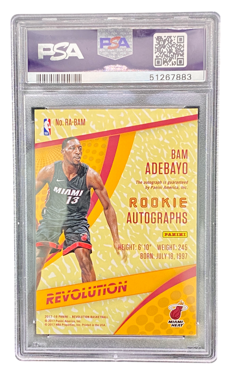 2017 Panini Revolution Bam Adebayo Rookie Autographs PSA 9