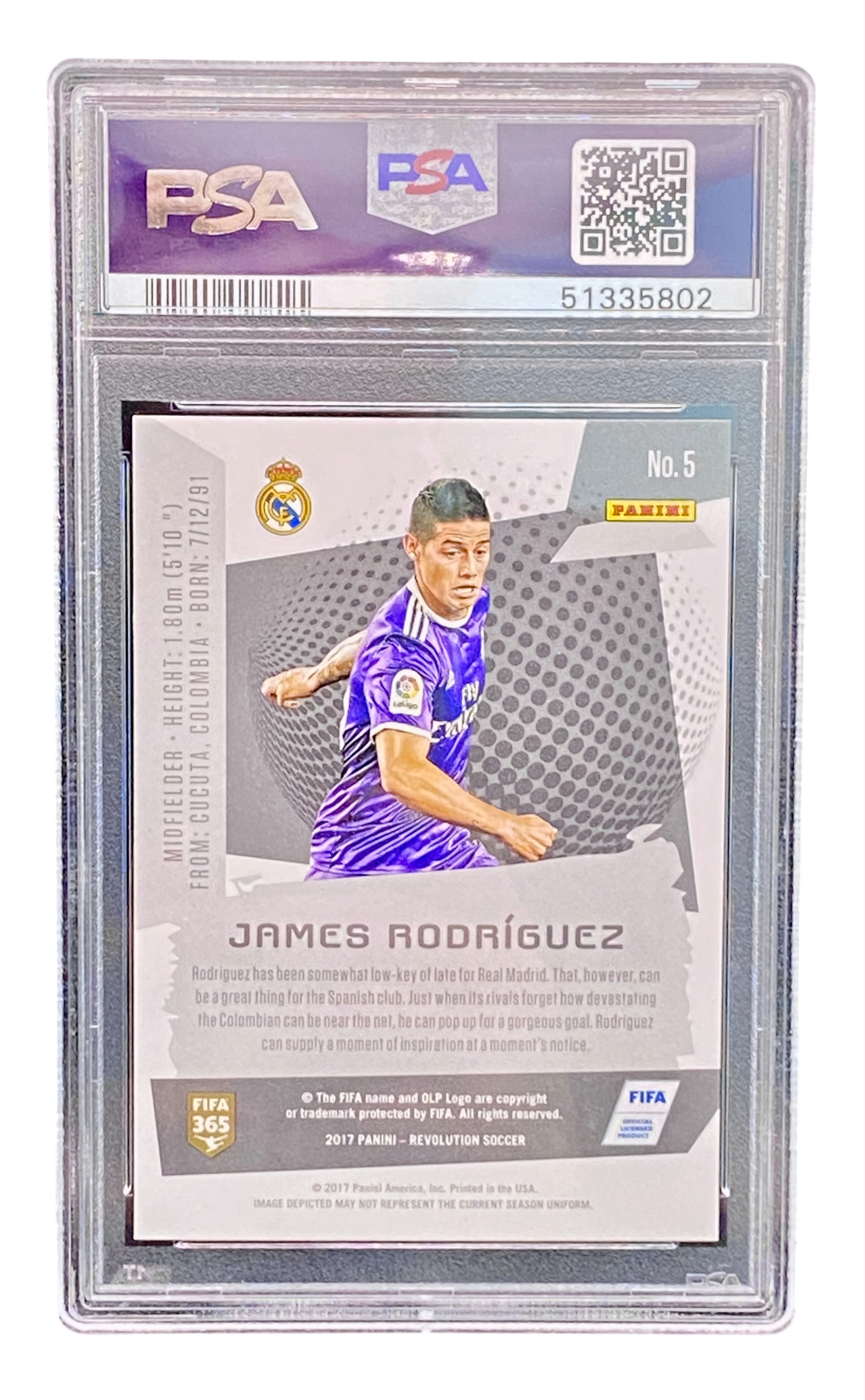 2017 Panini Revolution James Rodriguez, PSA 9