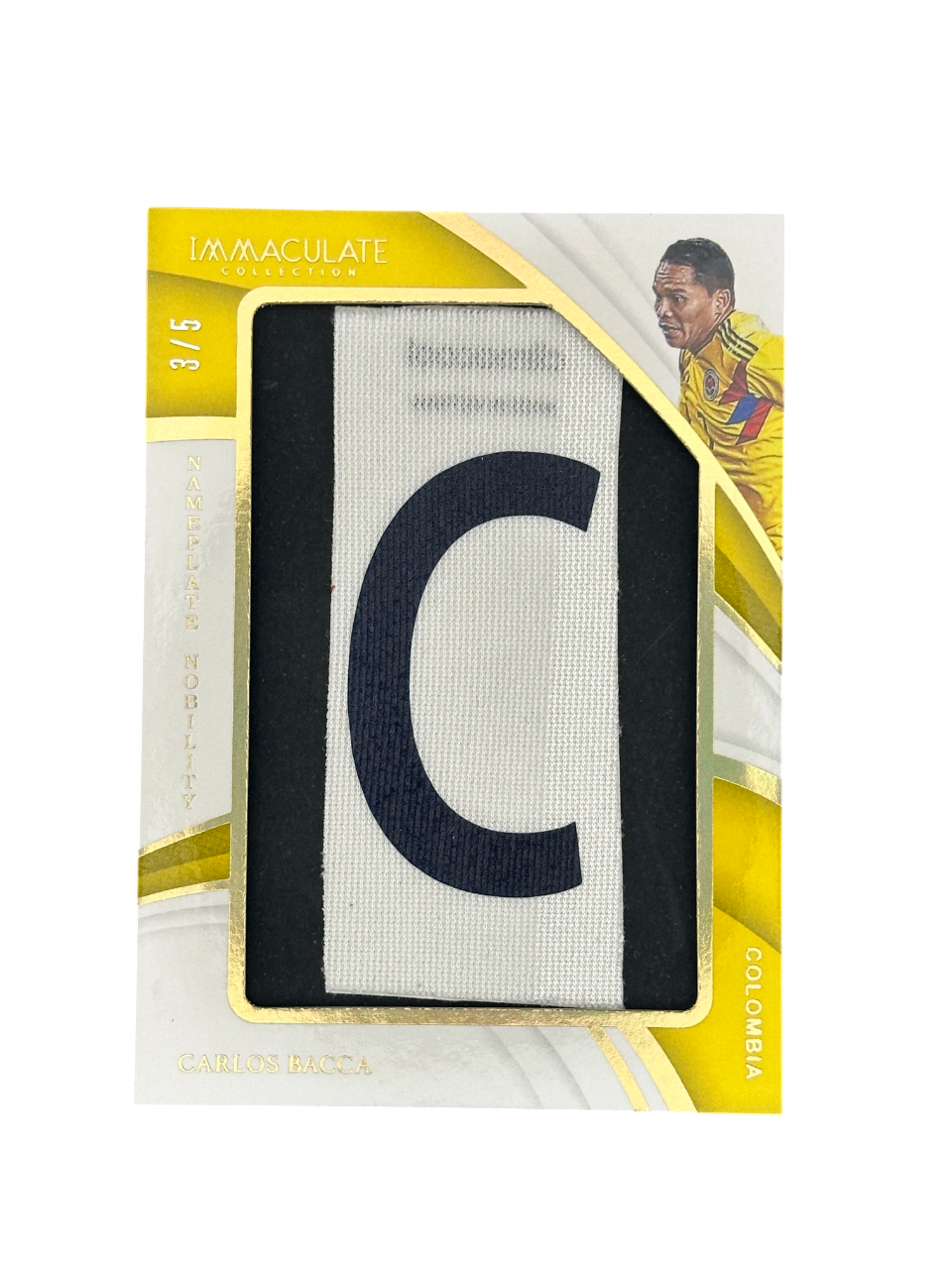2018-19 Panini Immaculate Nameplate Nobility Carlos Bacca, Player worn Patch, 3-5