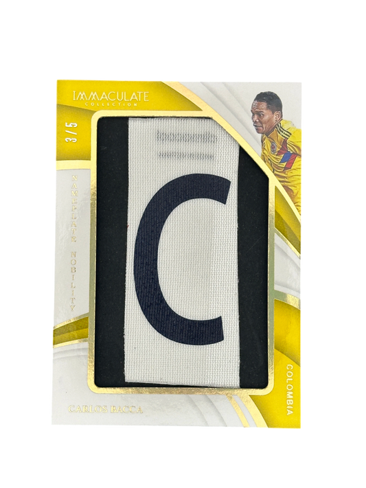 2018-19 Panini Immaculate Nameplate Nobility Carlos Bacca, Player worn Patch, 3-5