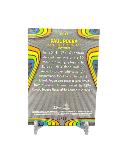 2018 Topps Chrome UEFA Paul Pogba 10-10