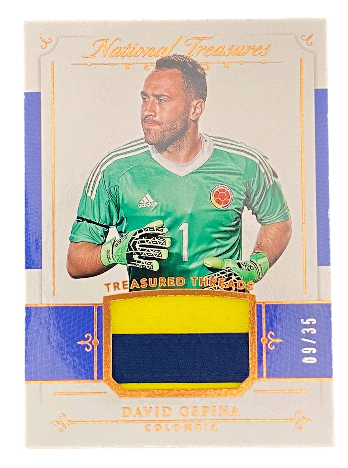 2018 Panini National Treasures, David Ospina, 09/35, Match Worn Patch