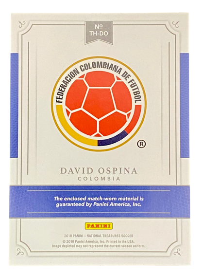 2018 Panini National Treasures, David Ospina, 09/35, Match Worn Patch