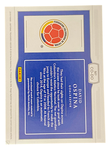 2018 Panini National Treasures David Ospina, 31/35, Match Worn Patch
