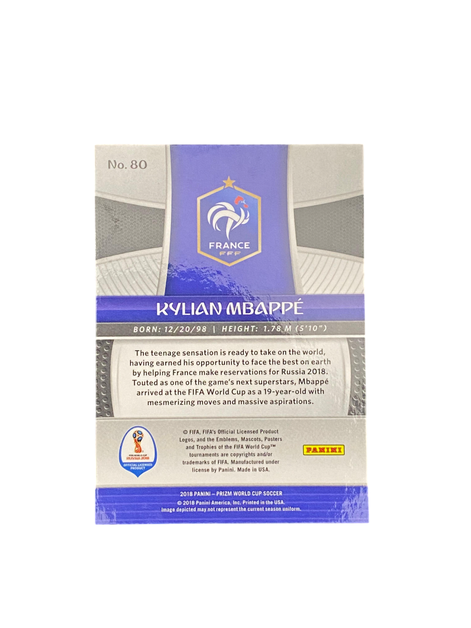 2018 Panini Prizm World Cup Russia Kylian Mbappe