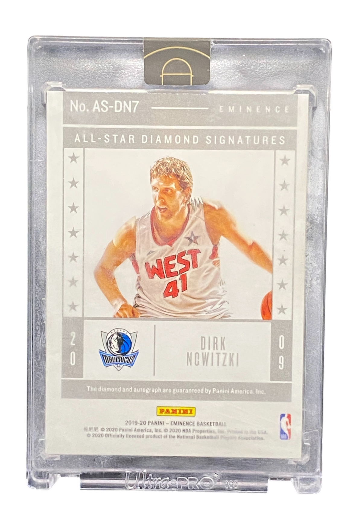 2019-20 Panini Eminence Basketball Dirk Nowitzki Autograph, 6/10